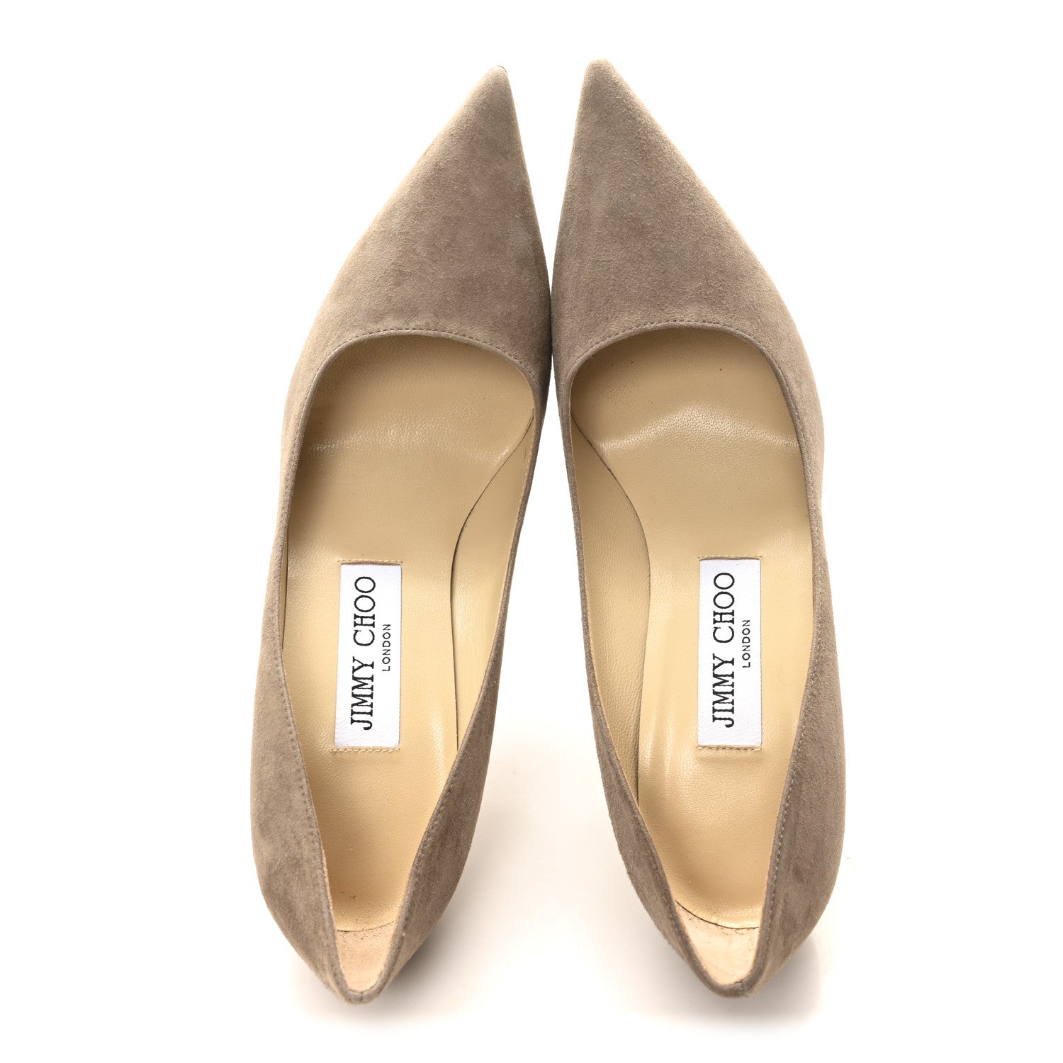 SUEDE POINTY TOE ROMY PUMPS STONE