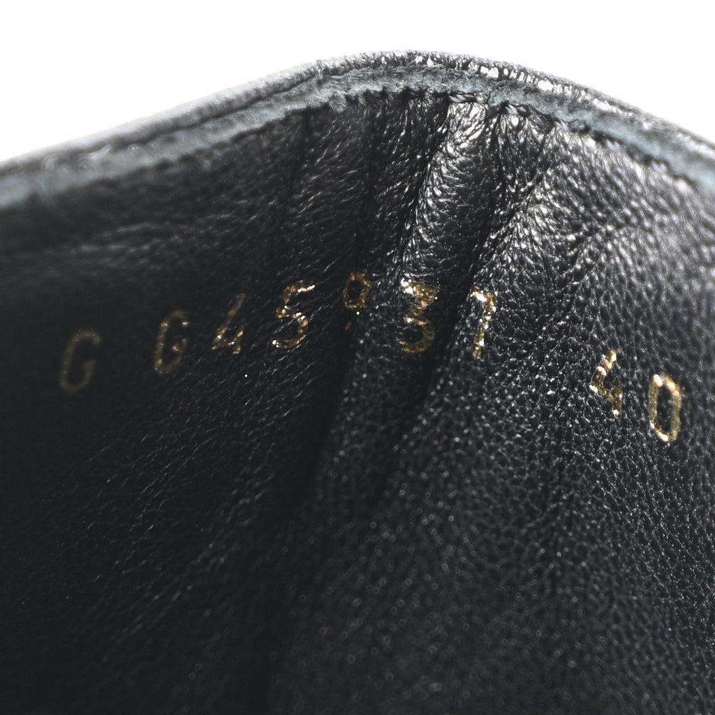 CALFSKIN PATENT CAP TOE CC SHORT BOOTS BLACK