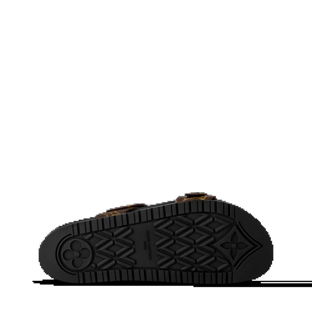 Louis Vuitton Catogram Bom Dia Flat Mule - Brown Monogram (sole view)
