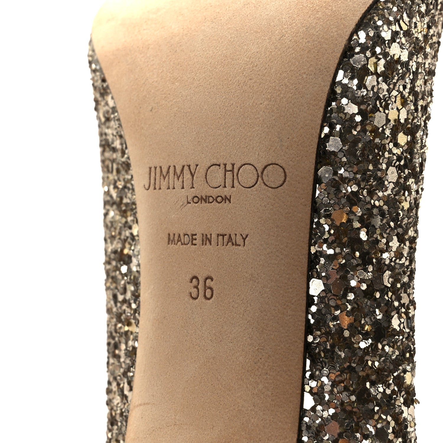 COARSE GLITTER POINTY TOE LOVE 85 PUMPS ANTIQUE GOLD