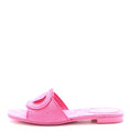 CANVAS INTERLOCKING G WOMENS SLIDE SANDALS BLOSSOM ROSE