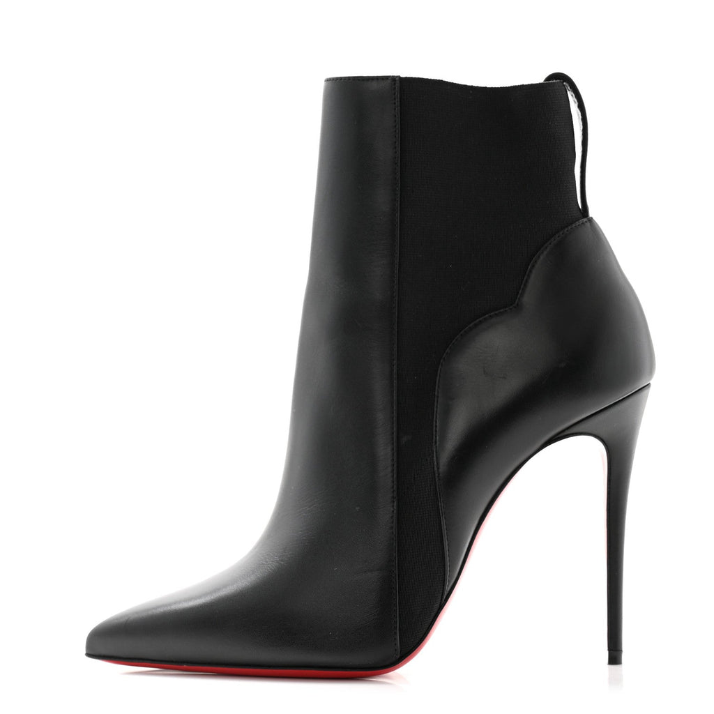 CALFSKIN CHELSEA CHICK 100 STILETTO BOOTS BLACK