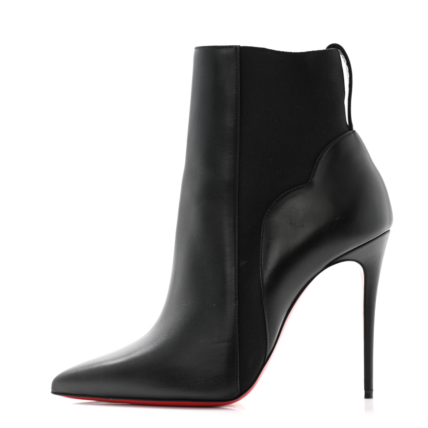 CALFSKIN CHELSEA CHICK 100 STILETTO BOOTS BLACK