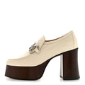 MALAGA KID HORSEBIT PLATFORM LOAFERS MYSTIC WHITE