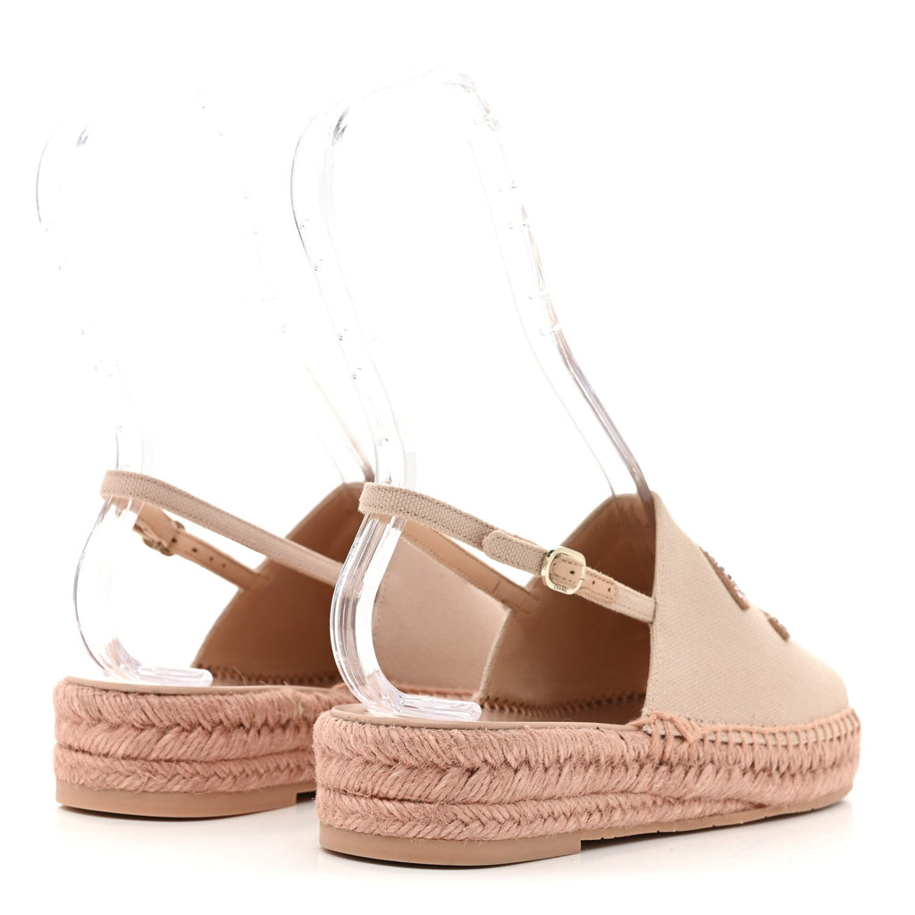 CANVAS STRASS CC ESPADRILLE SLINGBACK SANDALS PINK