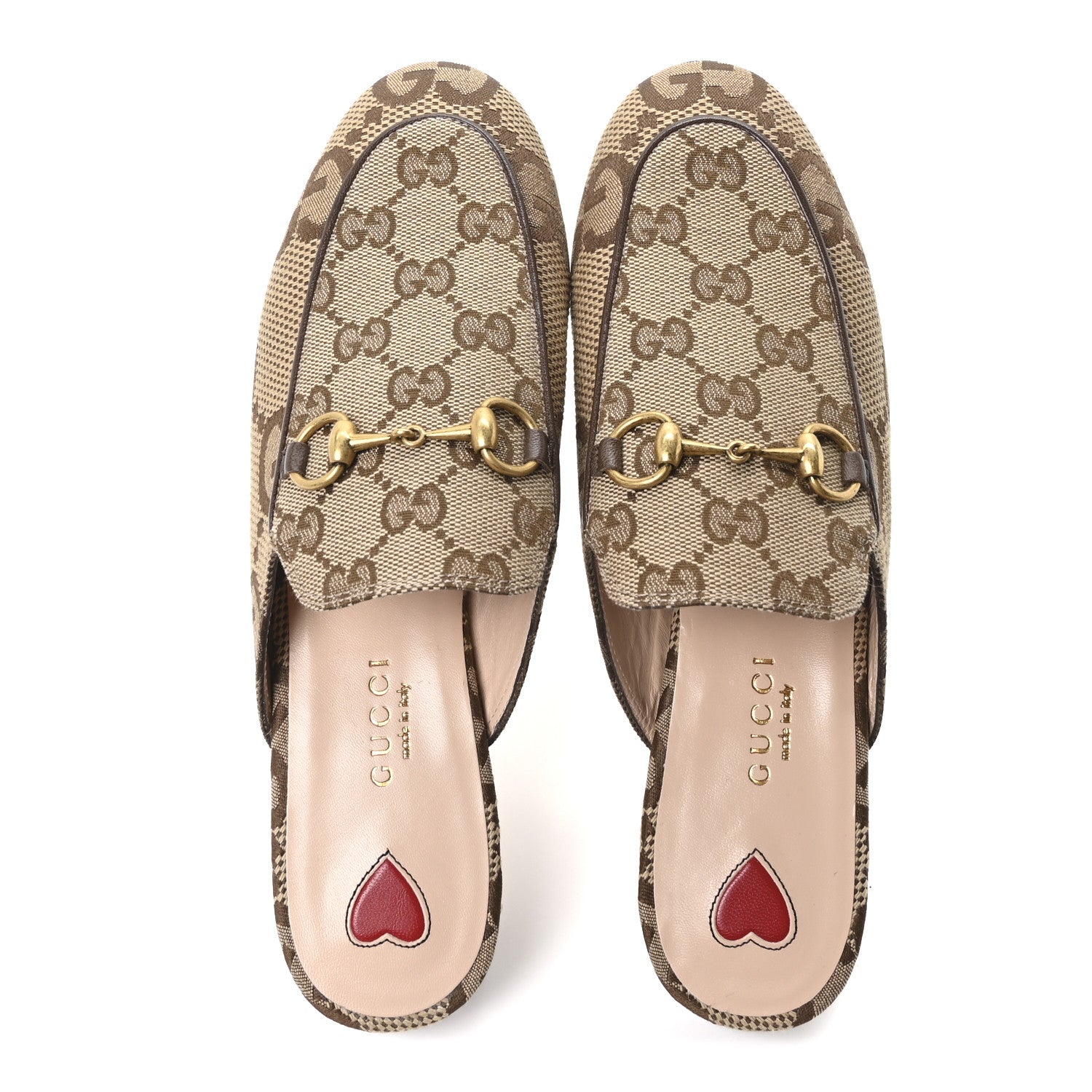 MONOGRAM JUMBO GG MALAGA KID WOMENS PRINCETOWN SLIPPERS CAMEL EBONY NEW ACERO BEIGE