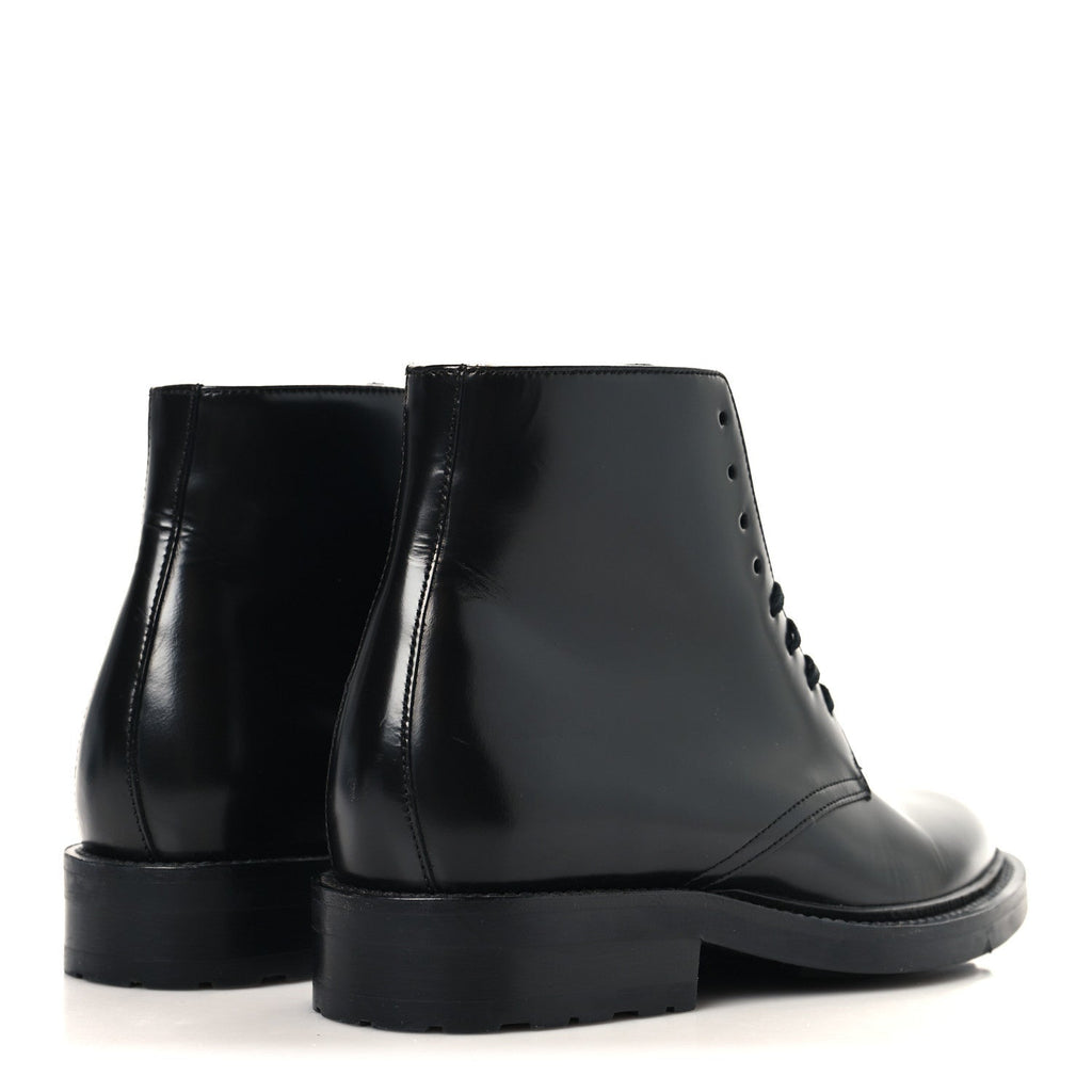 CALFSKIN WOMENS ARMY COMBAT BOOTS BLACK
