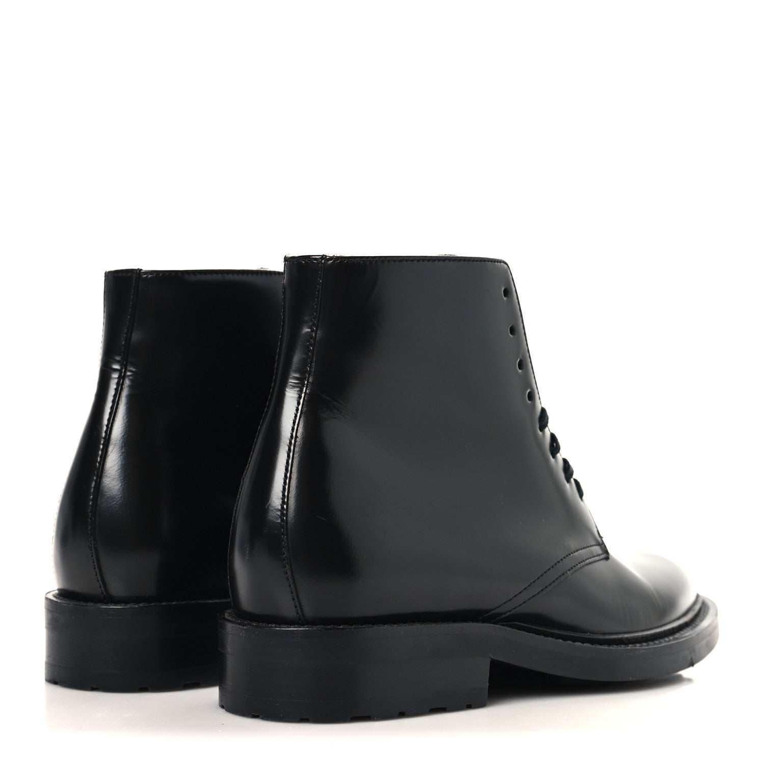 CALFSKIN WOMENS ARMY COMBAT BOOTS BLACK