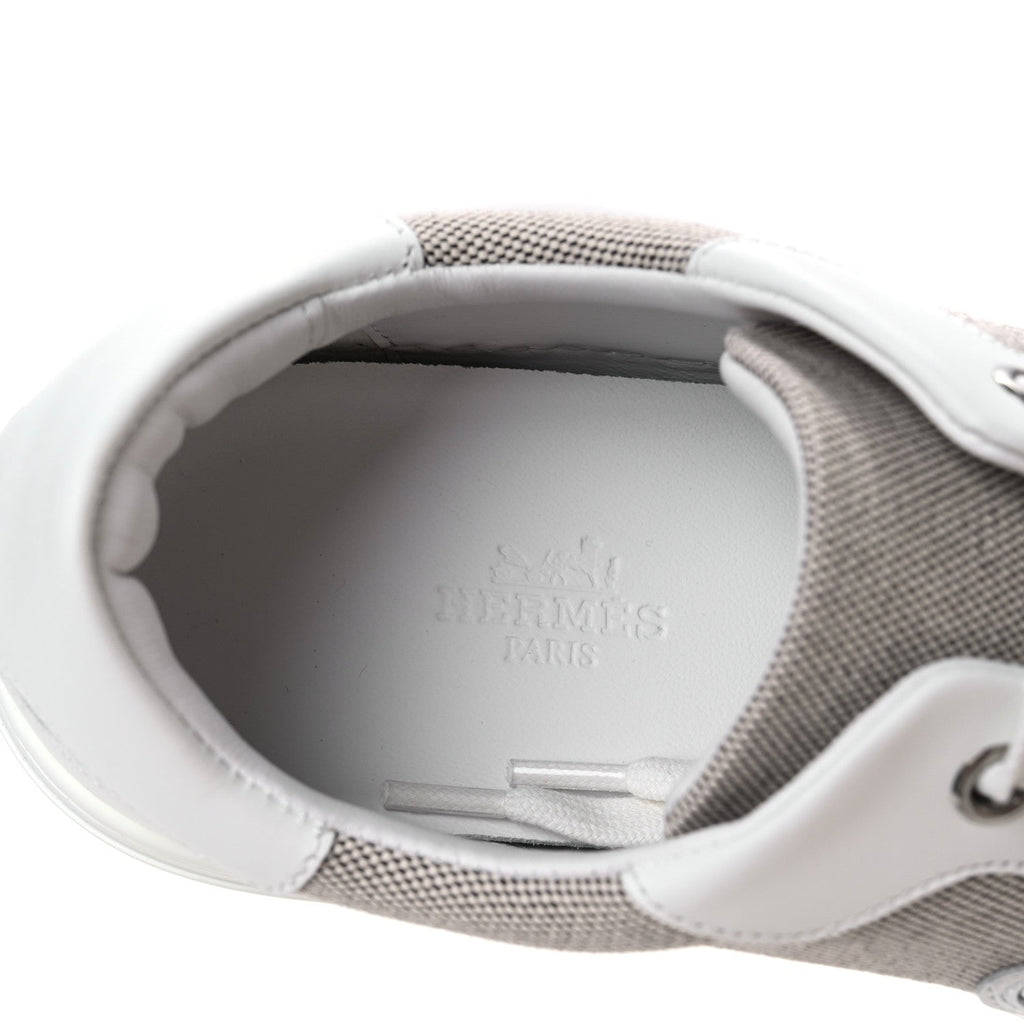 CALFSKIN CANVAS DAY SNEAKERS PRUNOIR WHITE