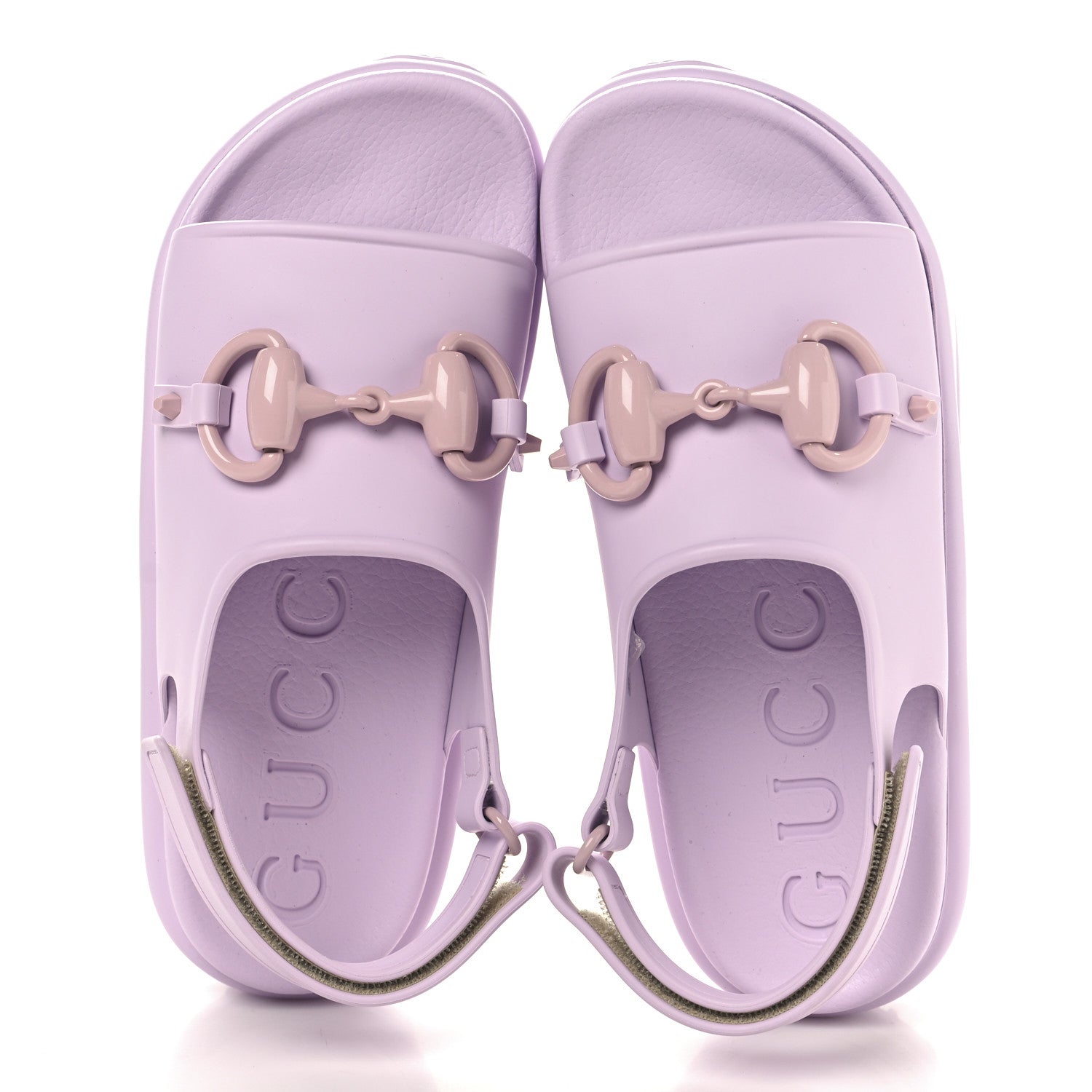 SOFT RUBBER HORSEBIT TOUCH WOMENS STRAPPED SANDALS TALC PINK