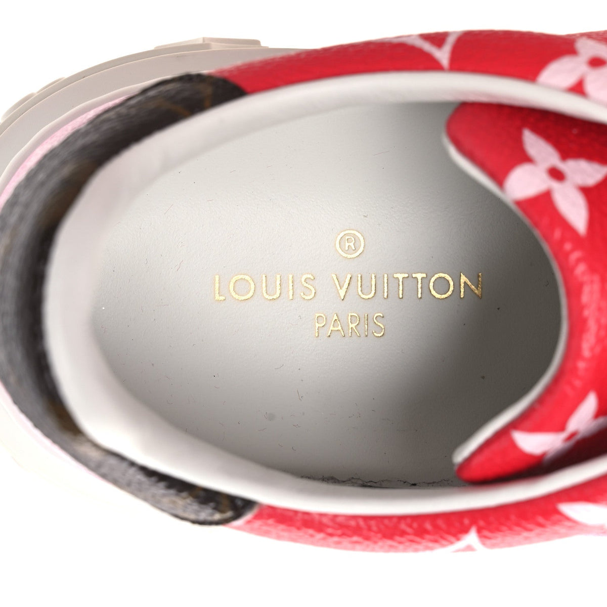 LOUIS VUITTON MONOGRAM ESCALE TIME OUT SNEAKERS RED