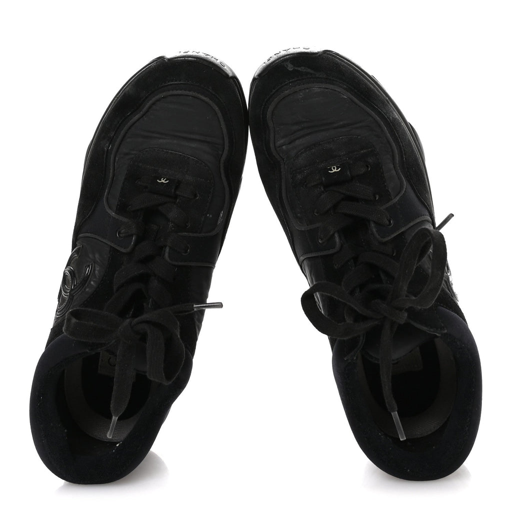 FABRIC CALFSKIN SUEDE CC SNEAKERS BLACK
