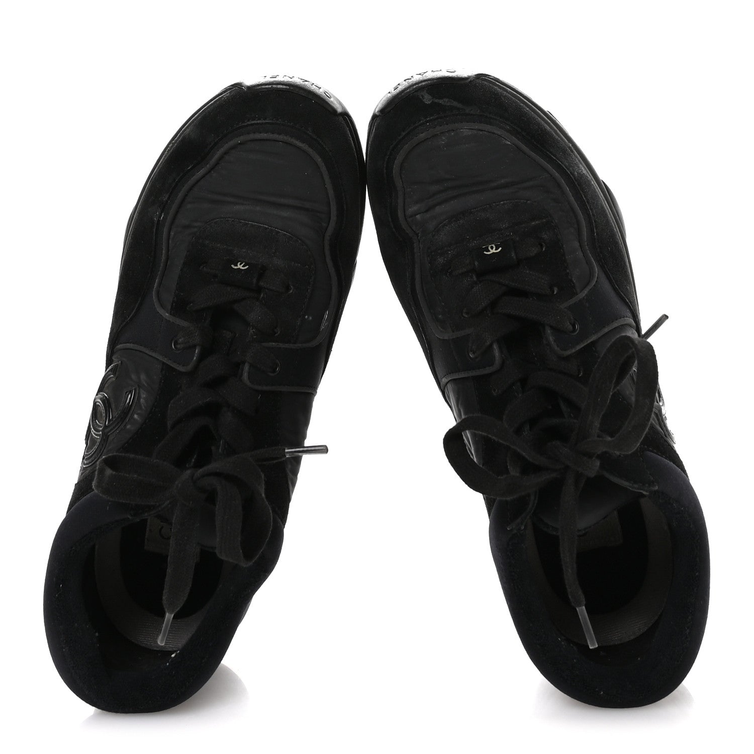 FABRIC CALFSKIN SUEDE CC SNEAKERS BLACK