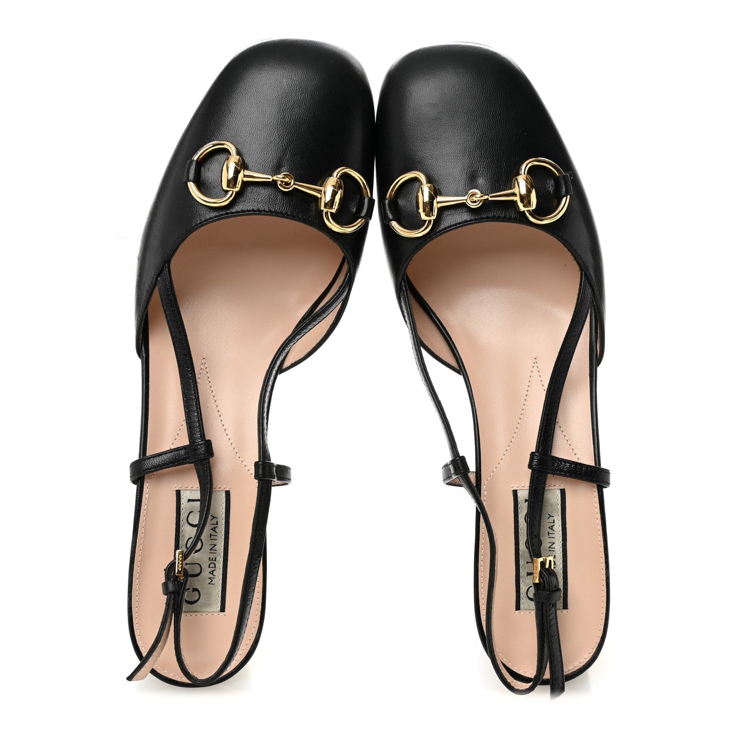 MALAGA KID HORSEBIT 70MM SLINGBACK PUMPS BLACK