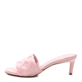 Louis Vuitton Metallic Lambskin Monogram Revival High Heel Mules - Pink