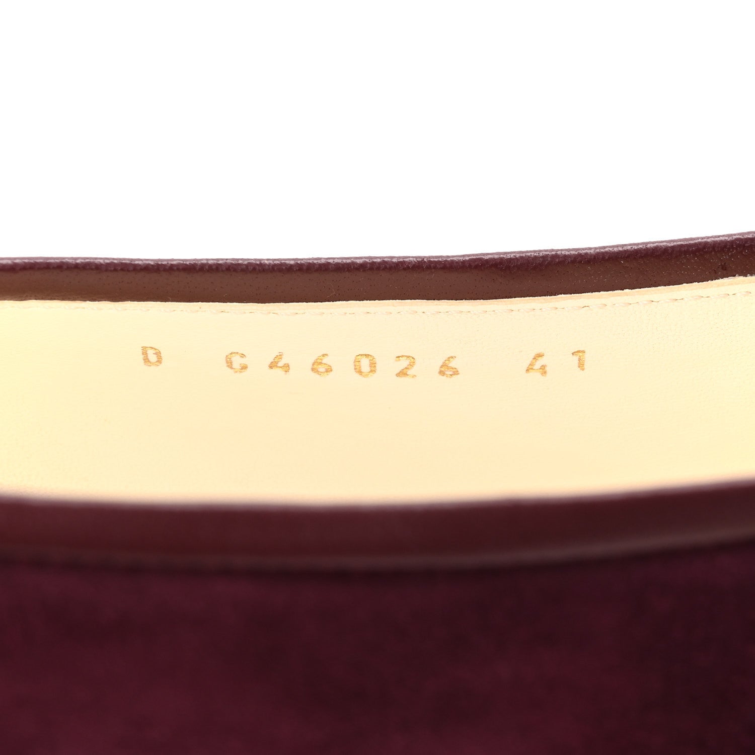 SUEDE LAMBSKIN CAP TOE CC BALLERINA FLATS BURGUNDY BLACK