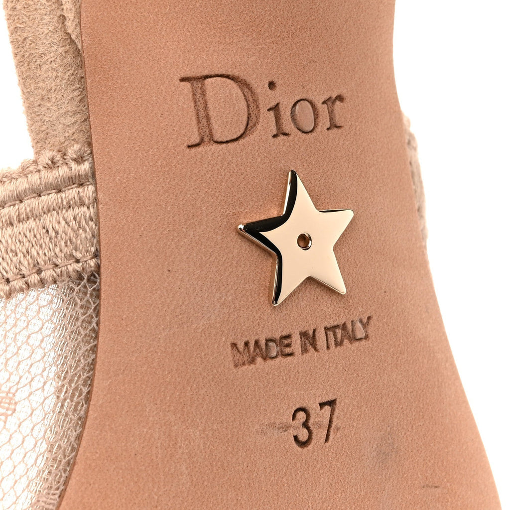 MESH PLUMETIS SUEDE RIBBON J'ADIOR SLINGBACK 65MM PUMPS NUDE