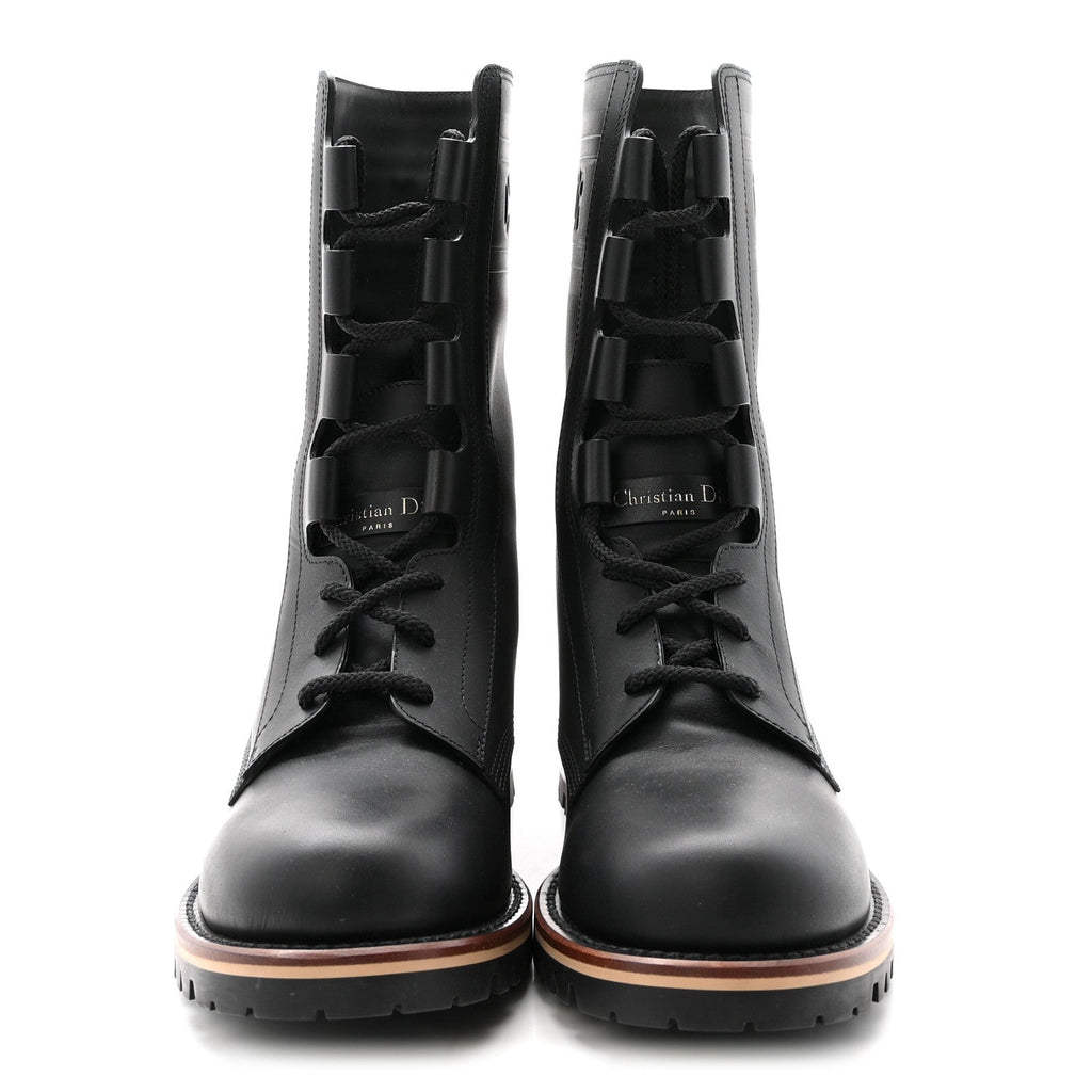 CALFSKIN DIOR QUEST 35MM HIKING BOOTS BLACK