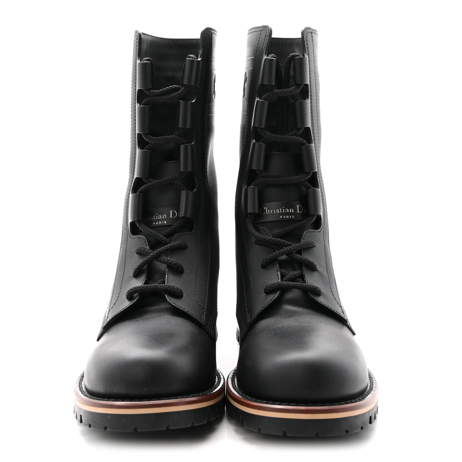 CALFSKIN DIOR QUEST 35MM HIKING BOOTS BLACK