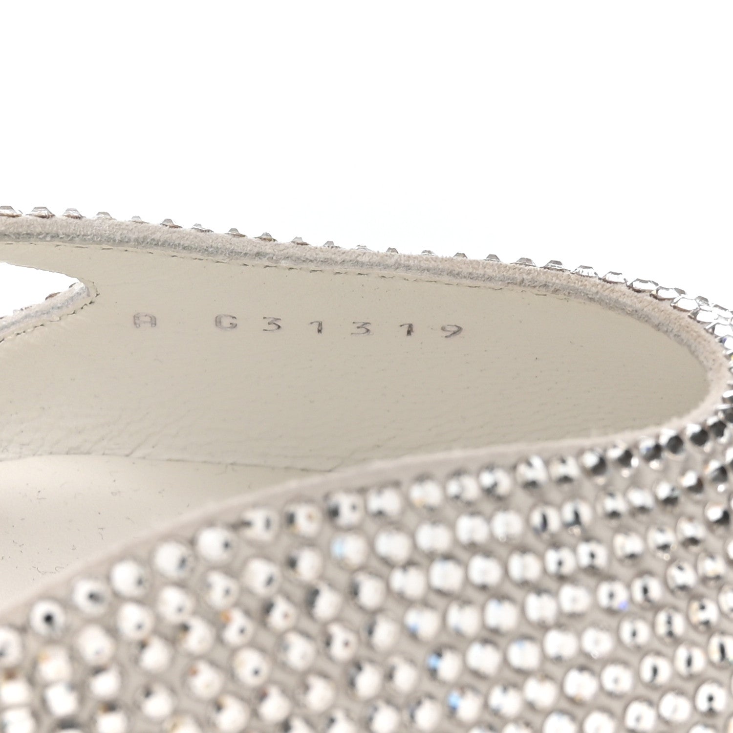 STRASS GROSGRAIN CAP TOE CC SLINGBACK FLATS SILVER BLACK