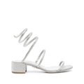 René Caovilla Cleo 40mm Crystal-Embellished Sandal - Silver