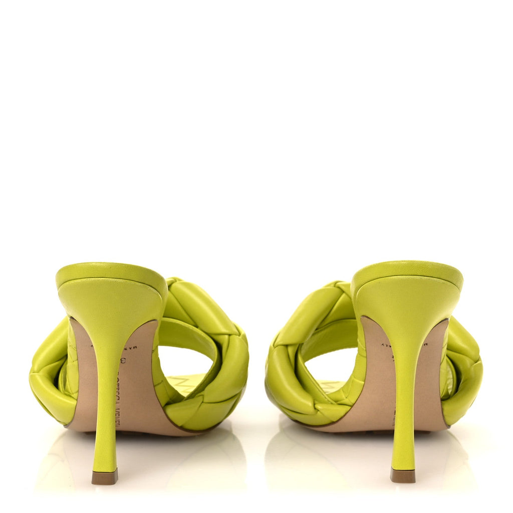 NAPPA MAXI INTRECCIATO LIDO 90MM MULE SANDALS KIWI