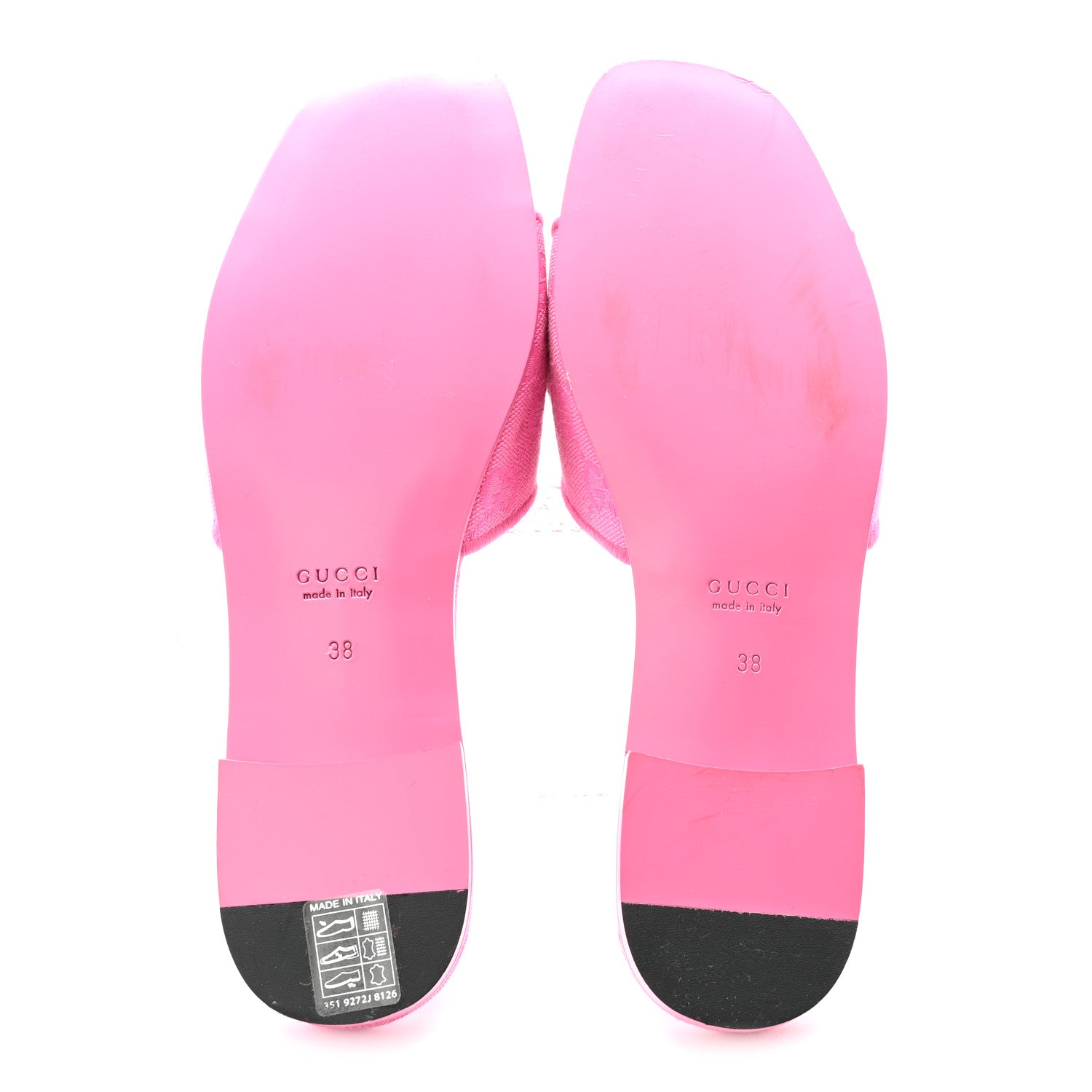 CANVAS INTERLOCKING G WOMENS SLIDE SANDALS BLOSSOM ROSE