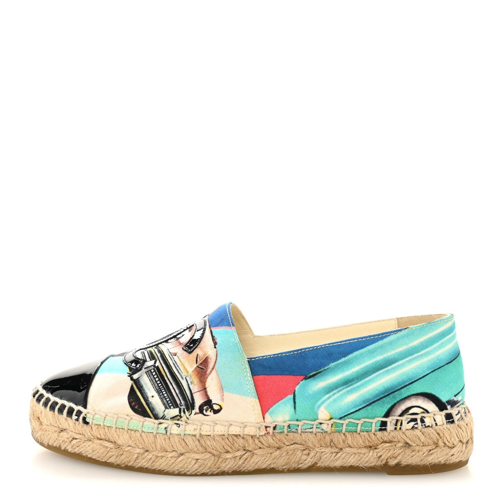 FABRIC PATENT CC ESPADRILLES MULTICOLOR BLACK