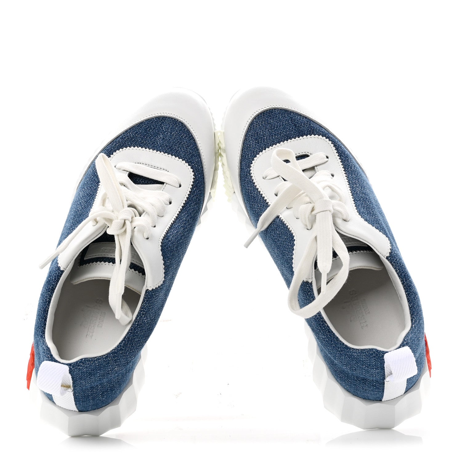 DENIM SUEDE GOATSKIN BOUNCING SNEAKERS BLEU CLAIR WHITE