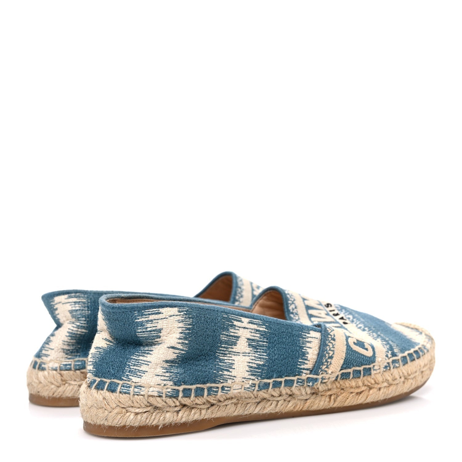 COTTON D-STRIPES EMBROIDERED GRANVILLE 15MM ESPADRILLES DEEP OCEAN