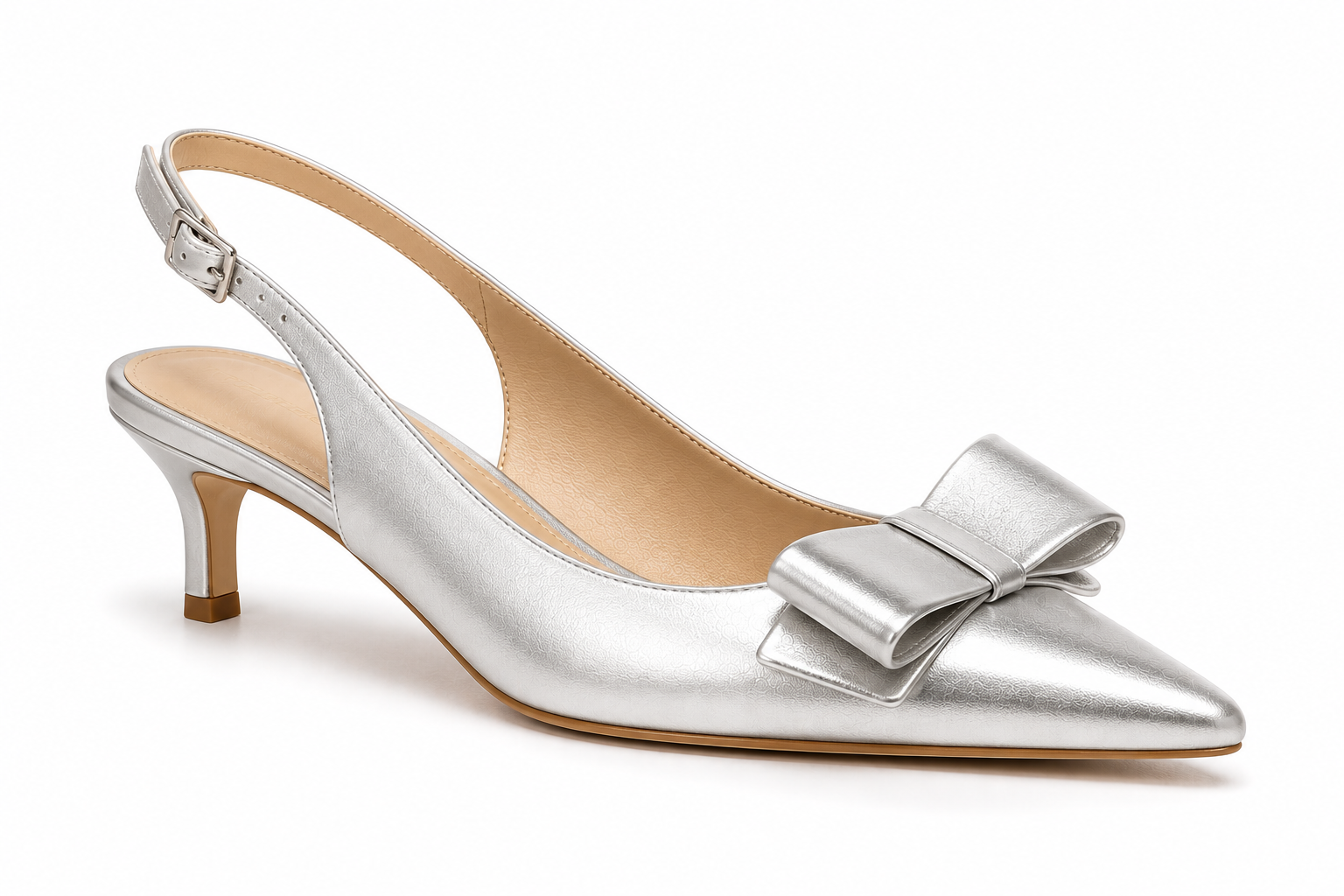 AMELIRA SILVER BOW HEEL