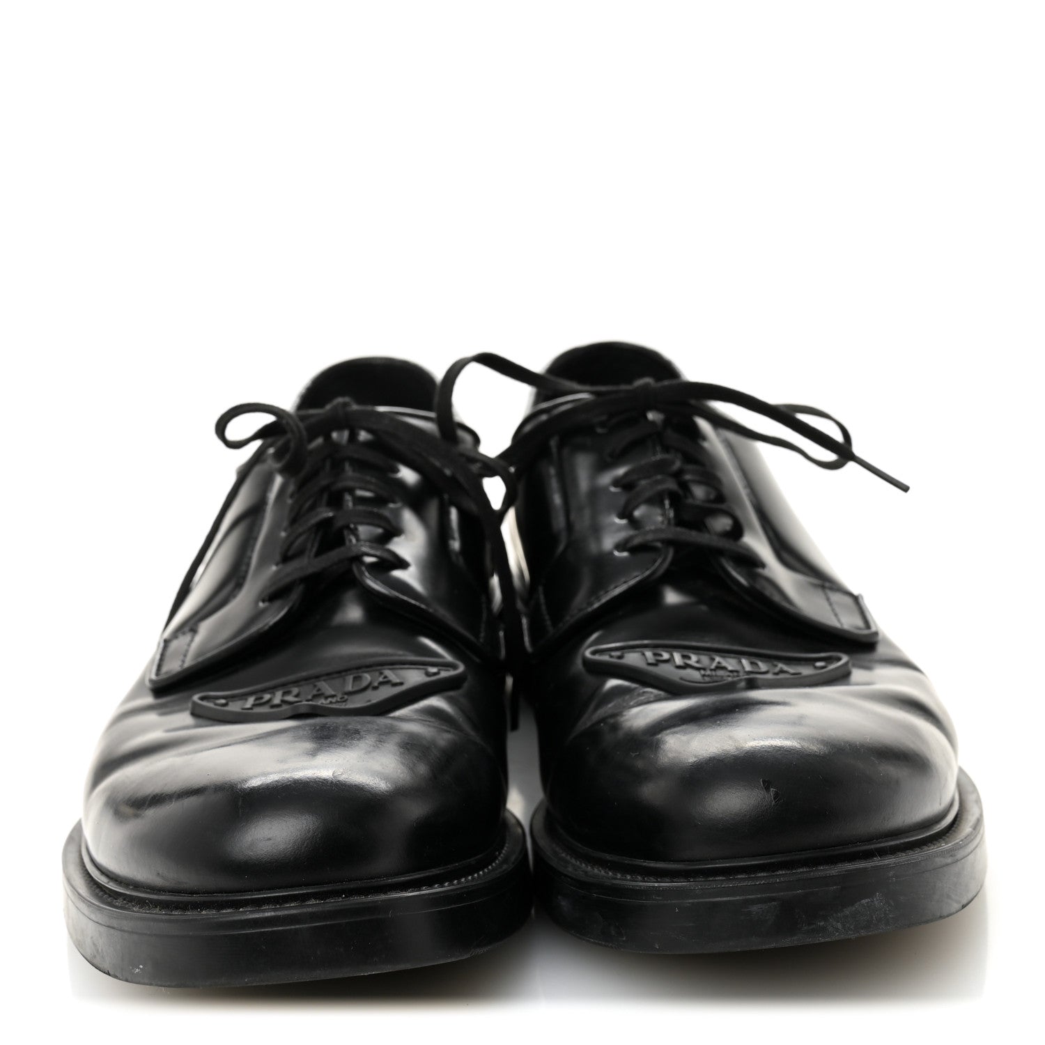 SPAZZOLATO TRIANGLE MENS DERBY LOAFERS BLACK
