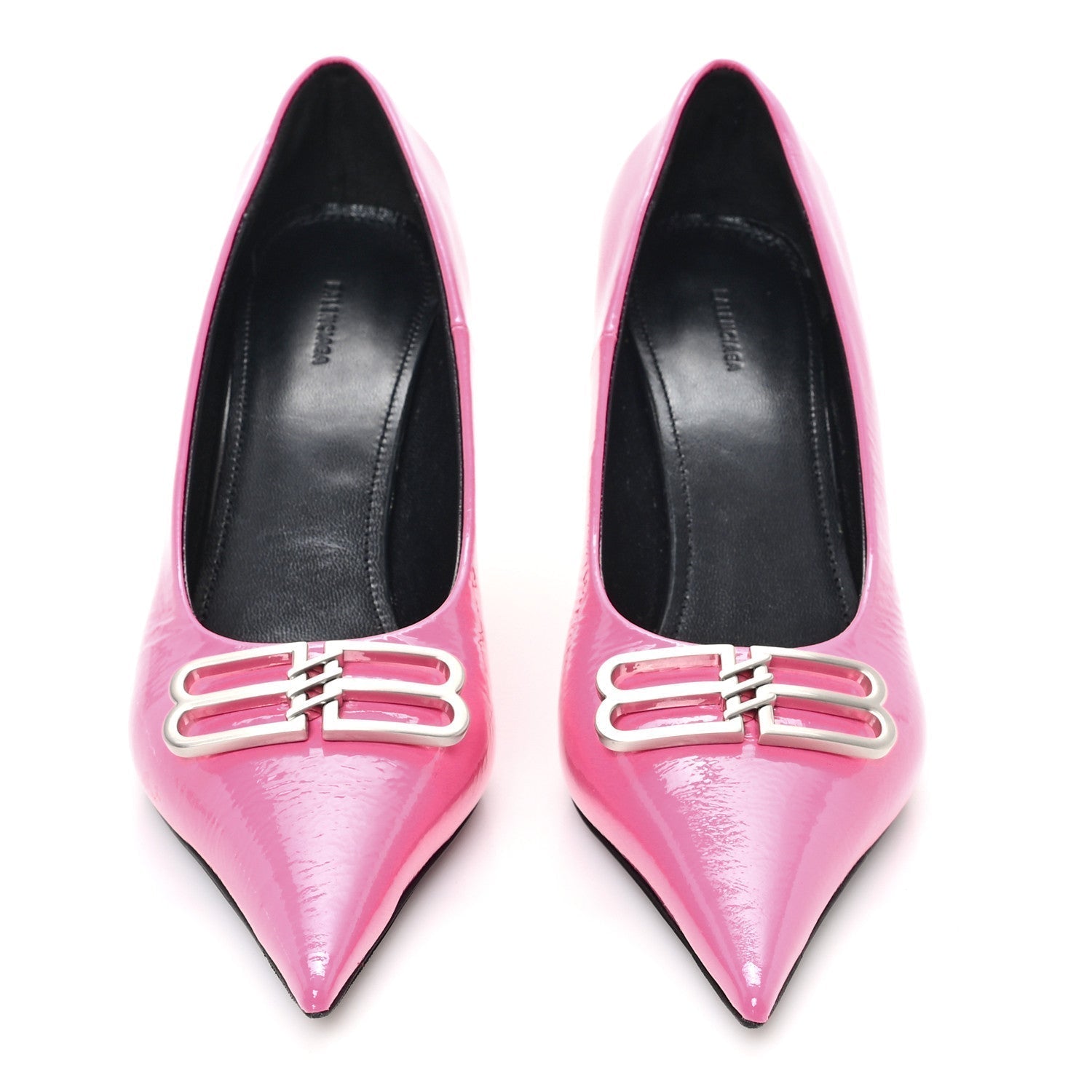 SHINY CALFSKIN BB SQUARE KNIFE 80MM PUMPS SWEET PINK