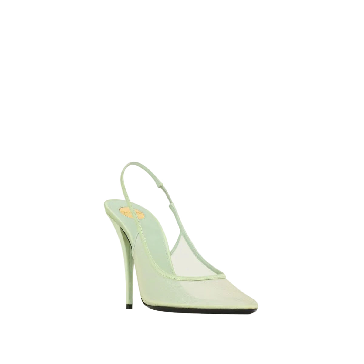 YSL ANITA SLINGBACK PUMPS IN MESH VERT PASTEL