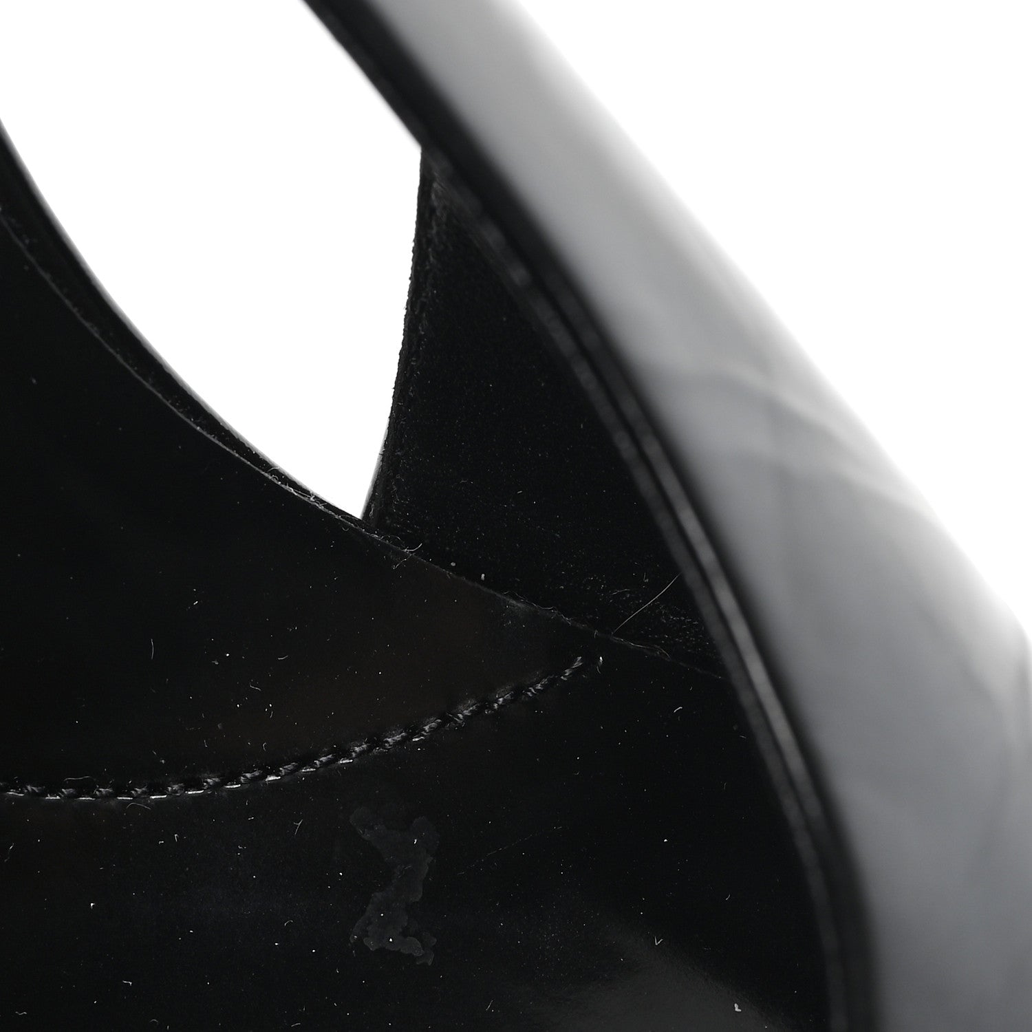 PATENT CALFSKIN SQUARE TOE 85MM SLINGBACK PUMPS BLACK