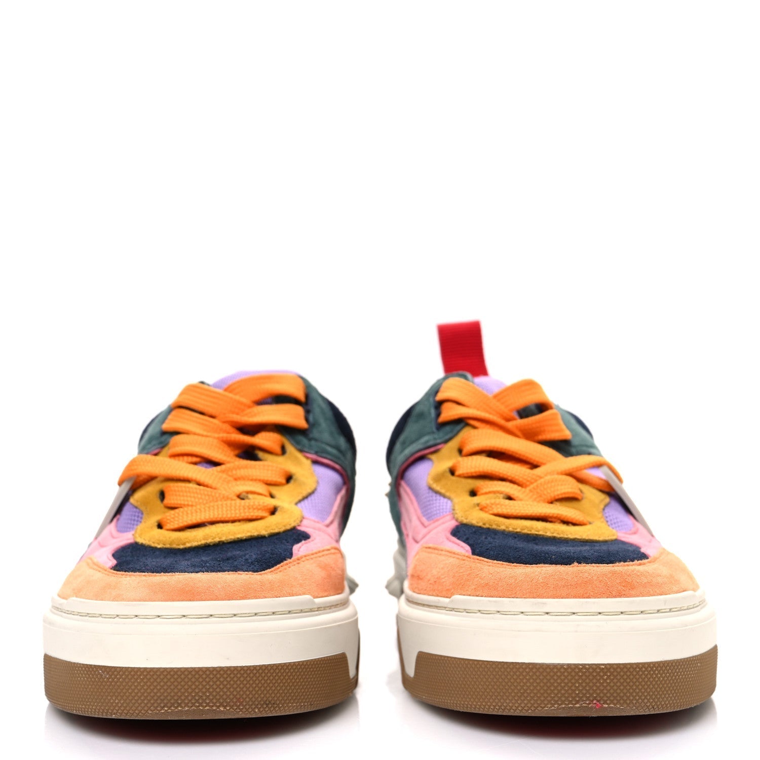 CALFSKIN SUEDE SPIKE ASTROLOUBI DONNA LOW TOP SNEAKERS MULTICOLOR