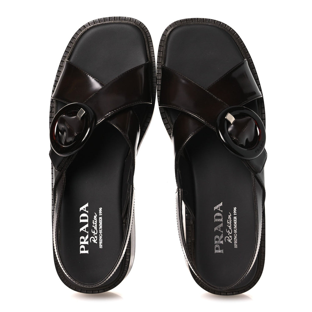 SPAZZOLATO FUME RE-EDITION 1996 BUCKLE SANDALS BRUCIATO