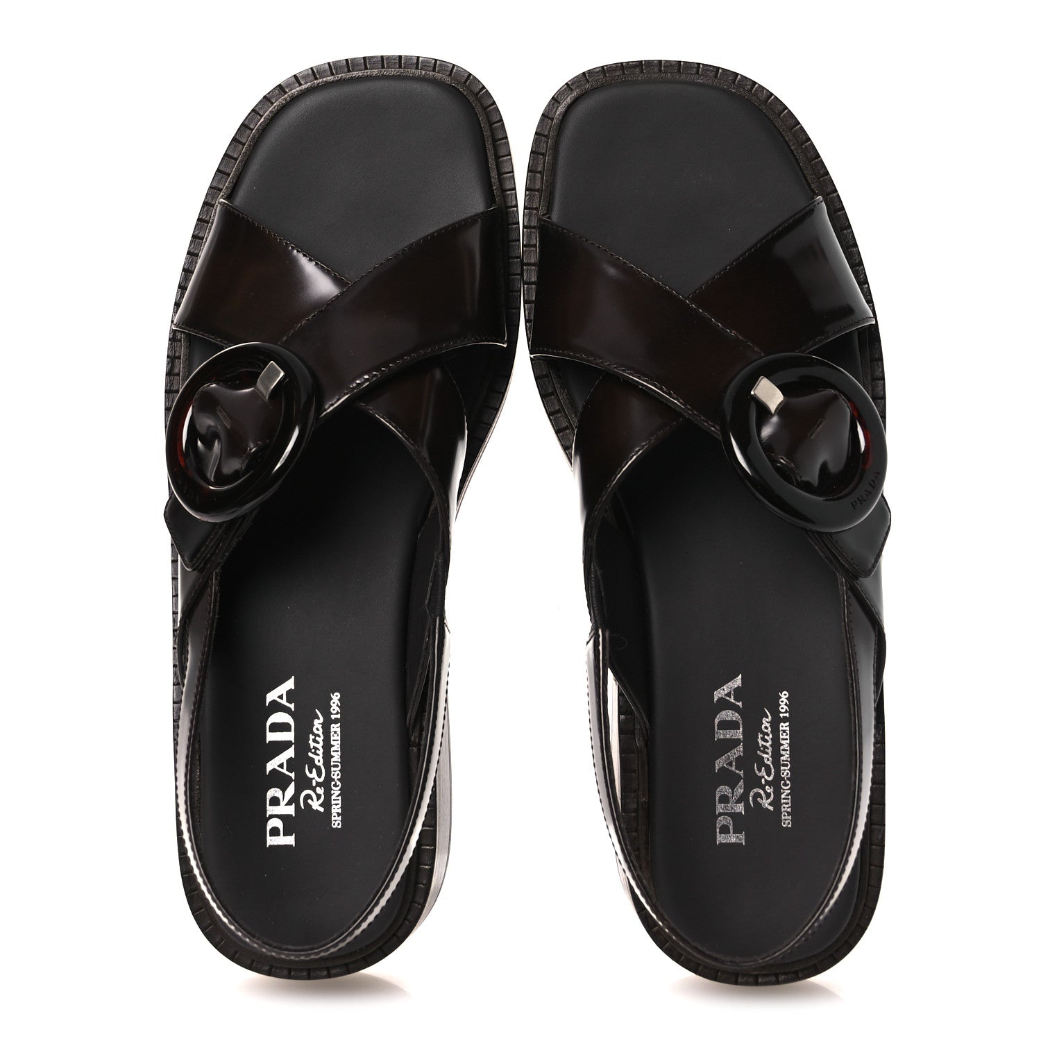 SPAZZOLATO FUME RE-EDITION 1996 BUCKLE SANDALS BRUCIATO