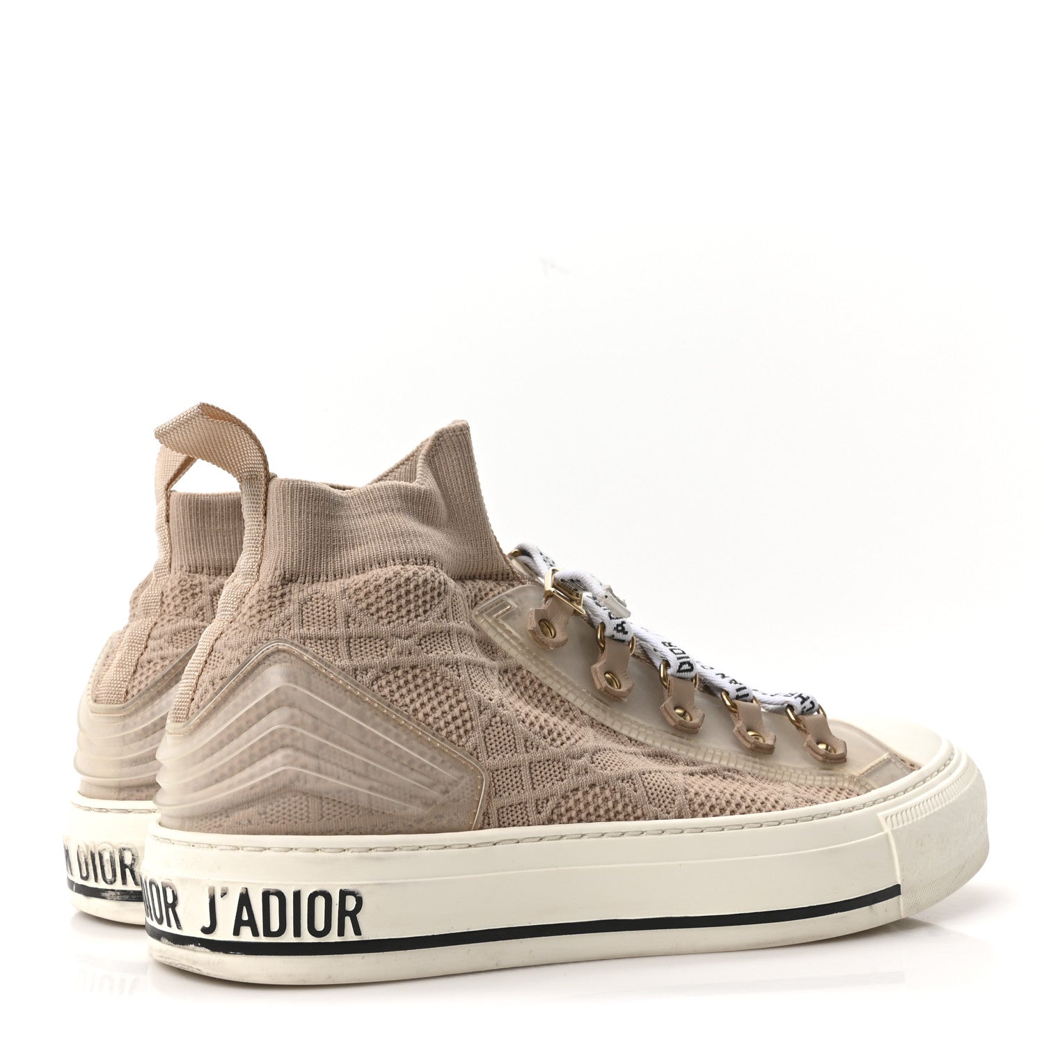 TECHNICAL CANNAGE WOMENS WALK'N DIOR HIGH TOP SNEAKERS NUDE
