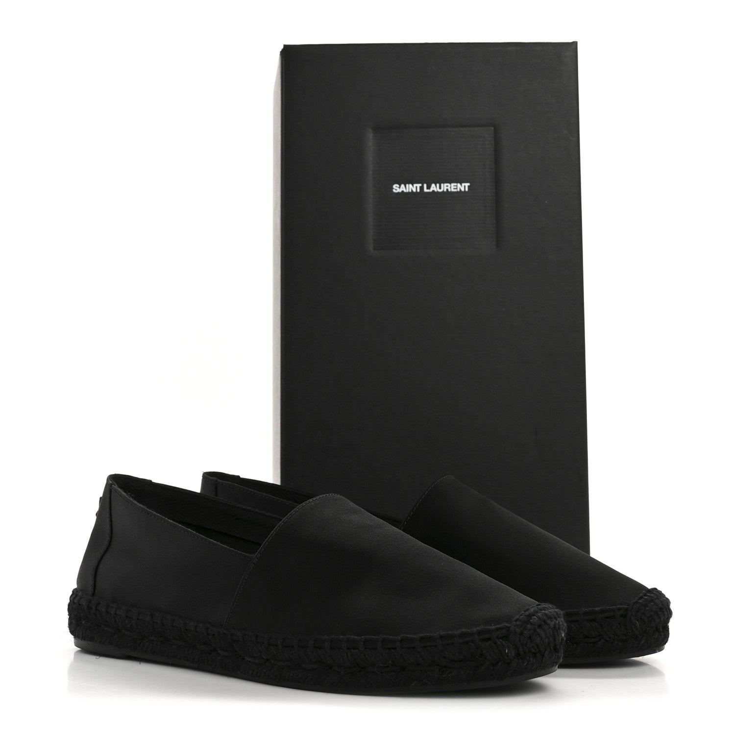 CREPE SATIN ELBA ESPADRILLES BLACK