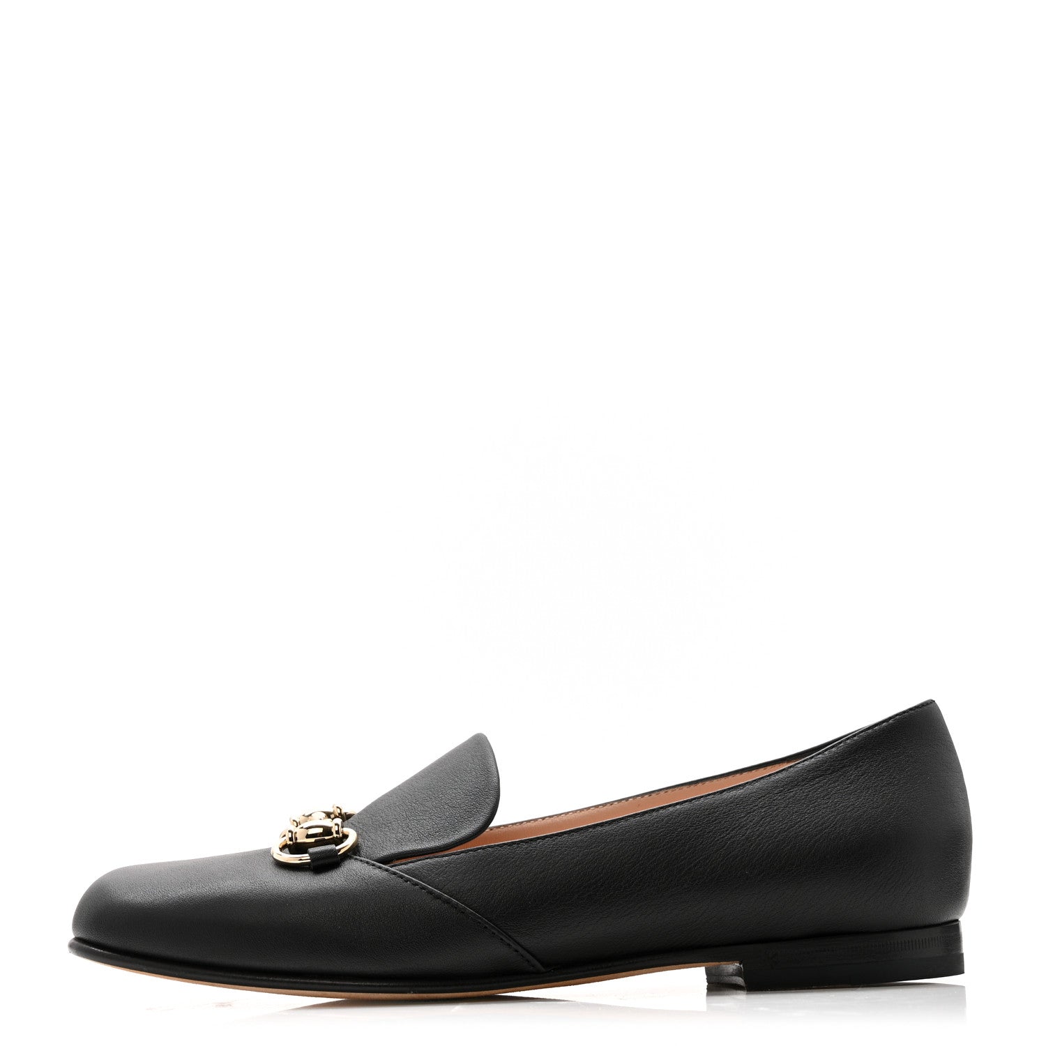 CALFSKIN WOMENS HORSEBIT LOAFERS BLACK