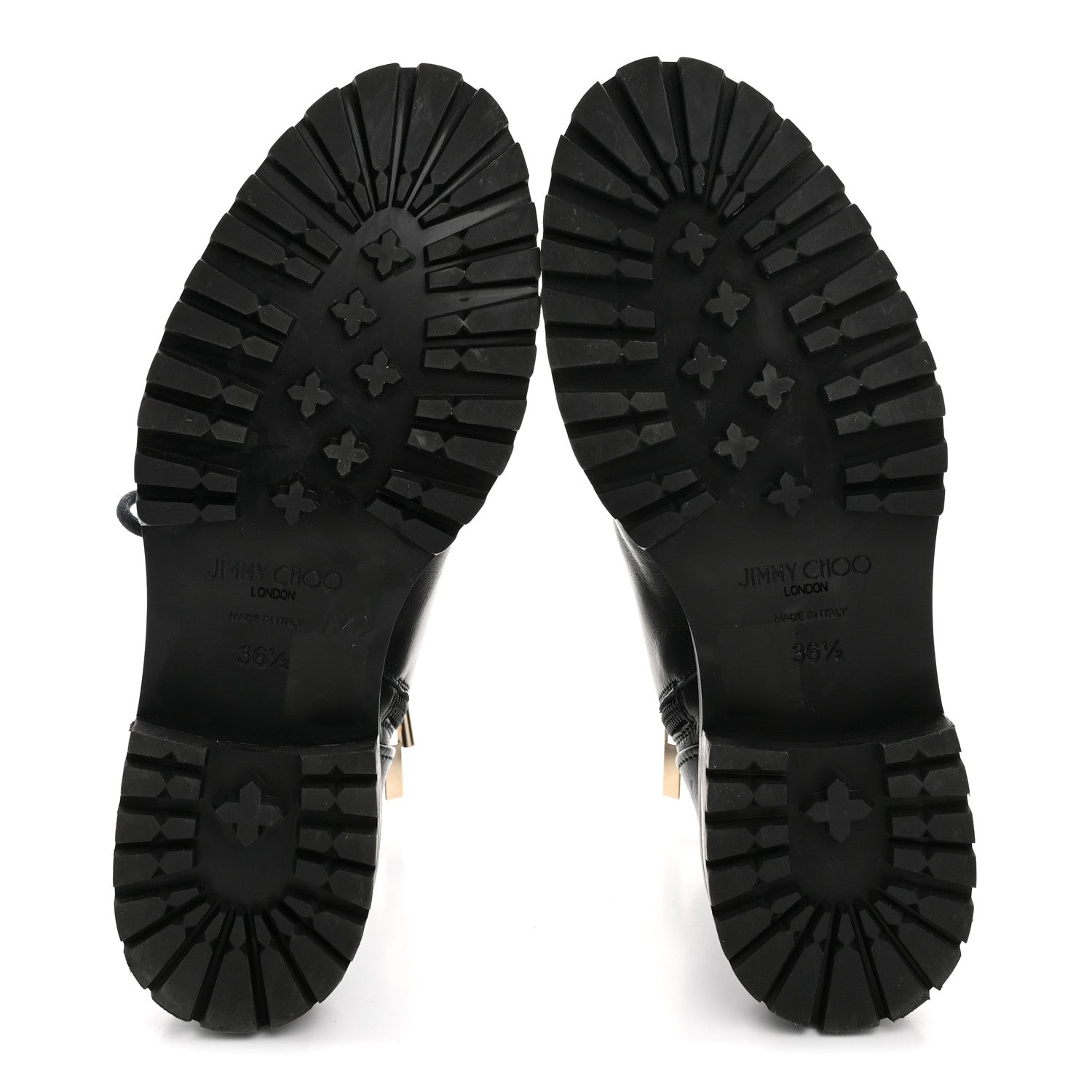 SHINY CALFSKIN CAYO COMBAT BOOTS BLACK