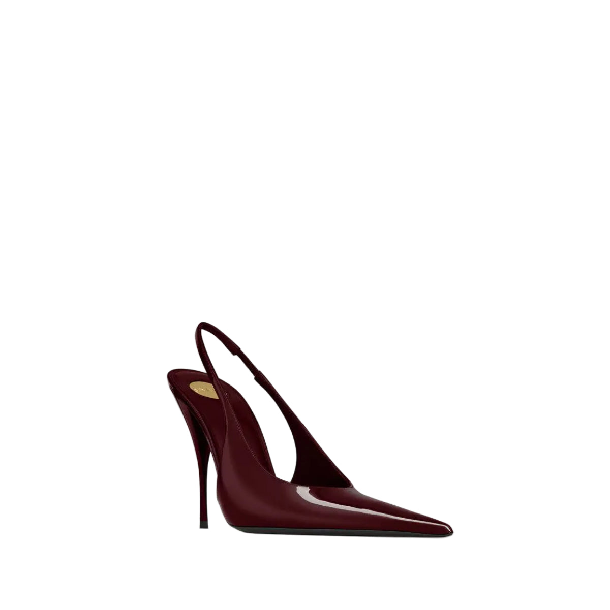 YSL P.A.R.I.S SLINGBACK PUMPS IN LEATHER MARRON GLACE