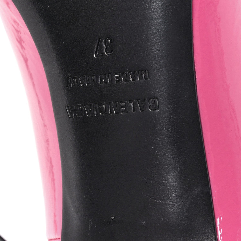 SHINY CALFSKIN BB SQUARE KNIFE 80MM PUMPS SWEET PINK