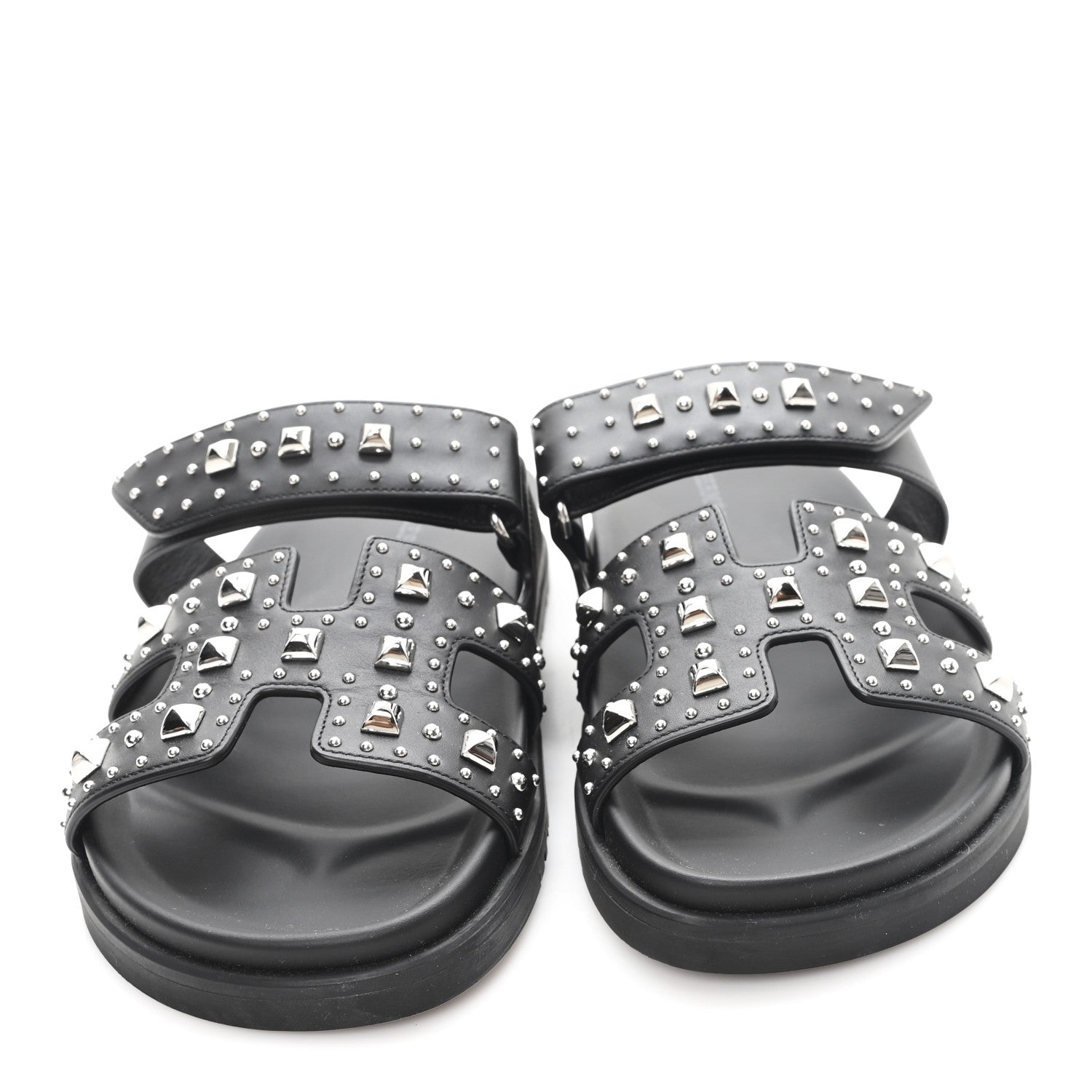 CALFSKIN MEDOR STUDDED WOMENS CHYPRE SANDALS BLACK