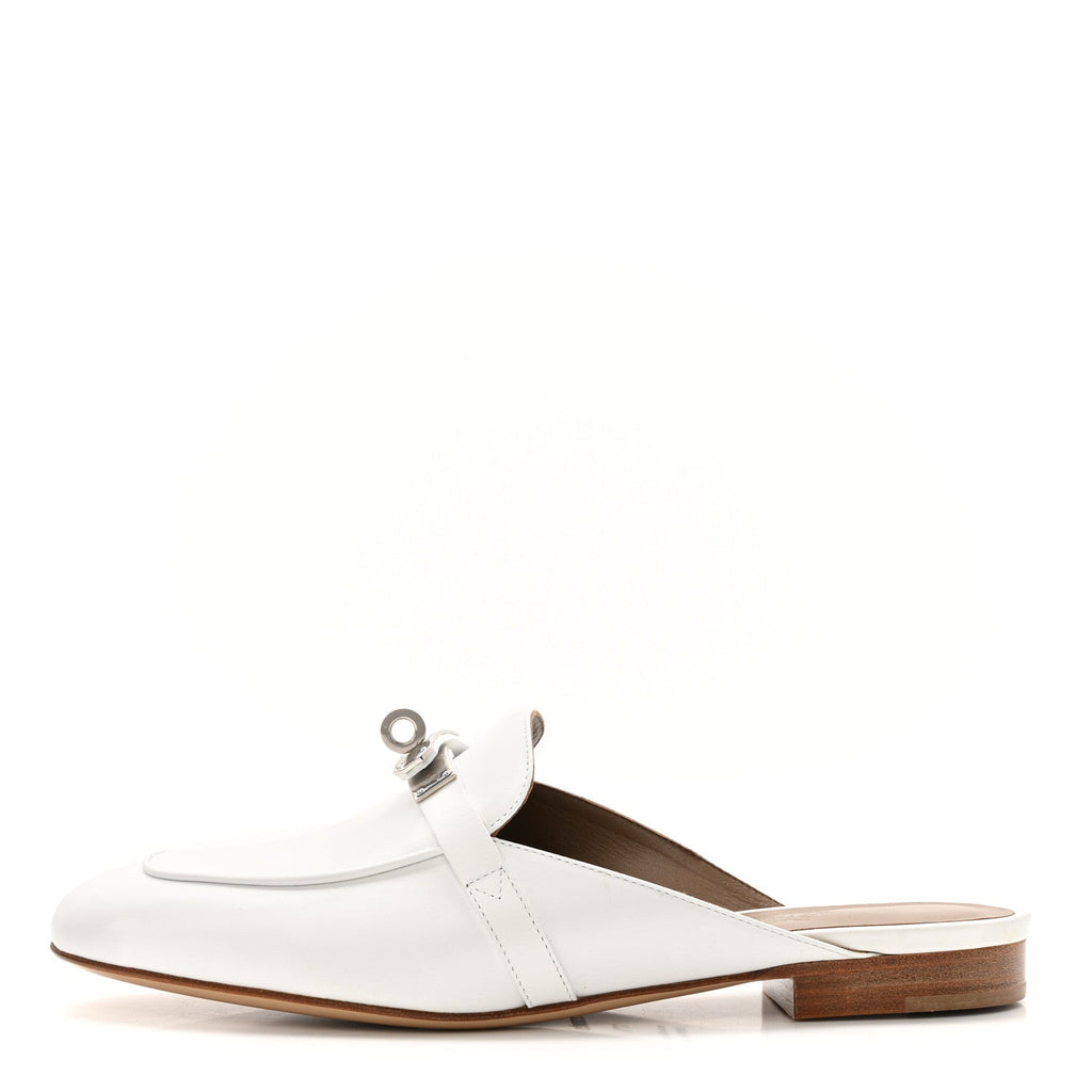 CALFSKIN OZ MULES WHITE