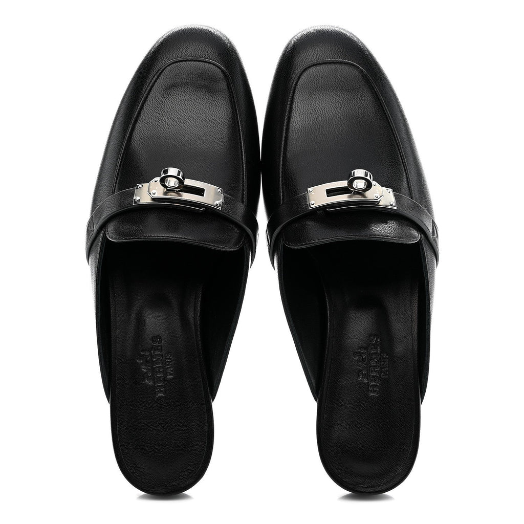 GOATSKIN OZ MULES BLACK