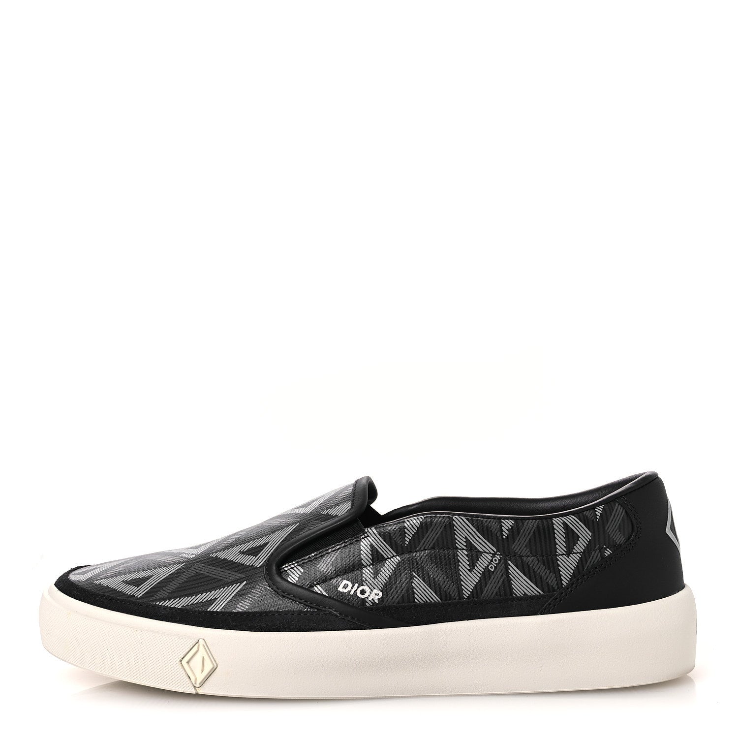 CANVAS CD DIAMOND MENS SLIP ON SNEAKERS NAVY