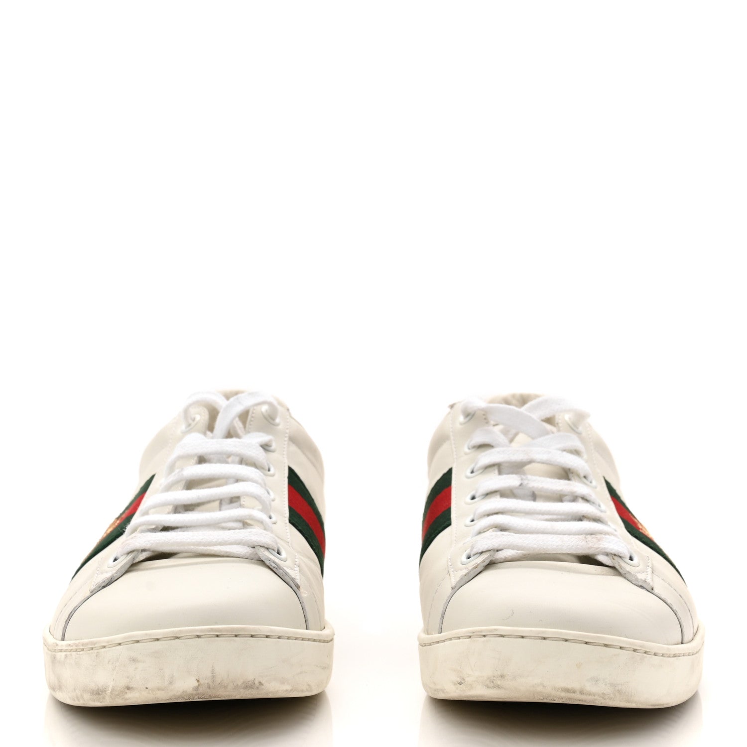 CALFSKIN AYERS BEE EMBROIDERED WOMENS ACE SNEAKERS WHITE GREEN