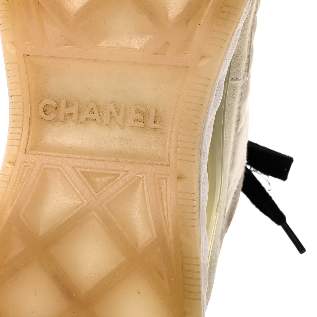 FABRIC SUEDE CALFSKIN CC SNEAKERS IVORY BLACK